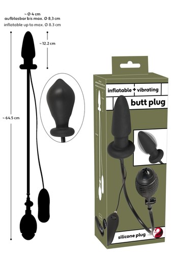 Plug anale gonfiabile - , vibrante